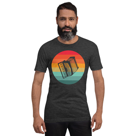Camiseta con serenata de acordeón al atardecer