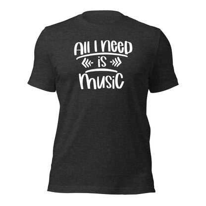 Camiseta "Todo lo que necesito es música"