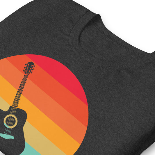 Camiseta con serenata de guitarra al atardecer