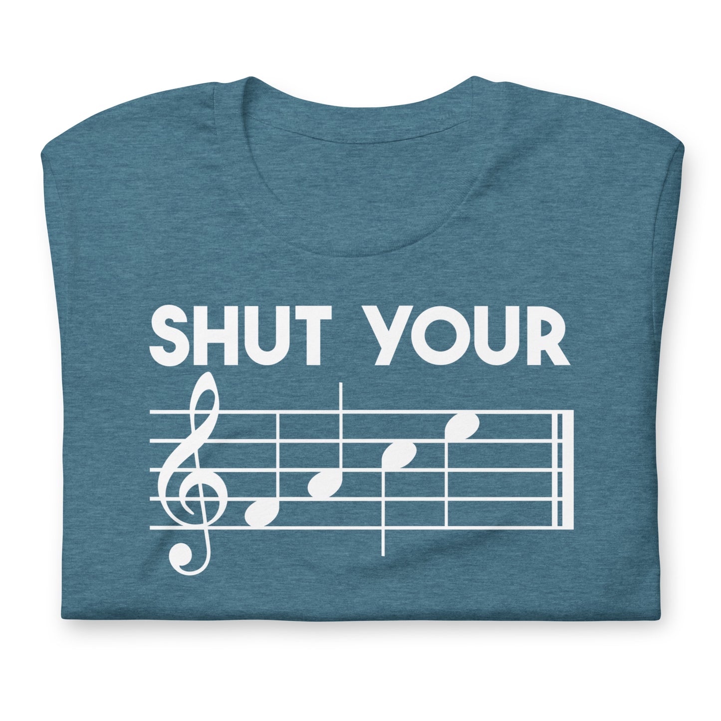 Shut Your FACE Musical Notes Tee