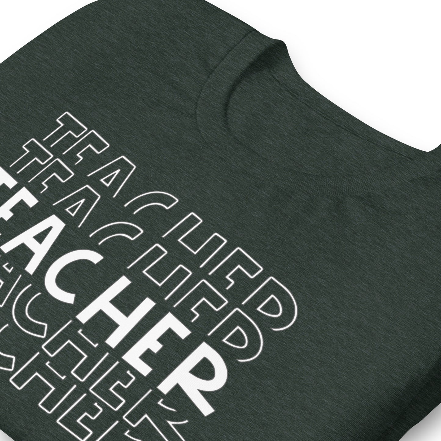 Teacher Repeat Bold Typography Shir