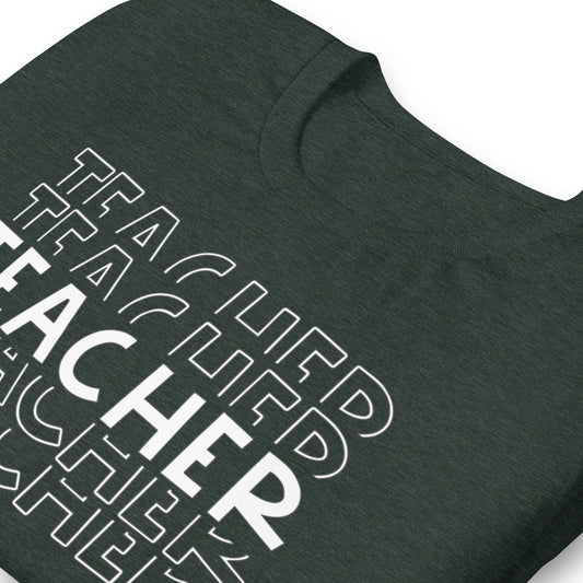 Camisa tipográfica con repetición de profesor en negrita