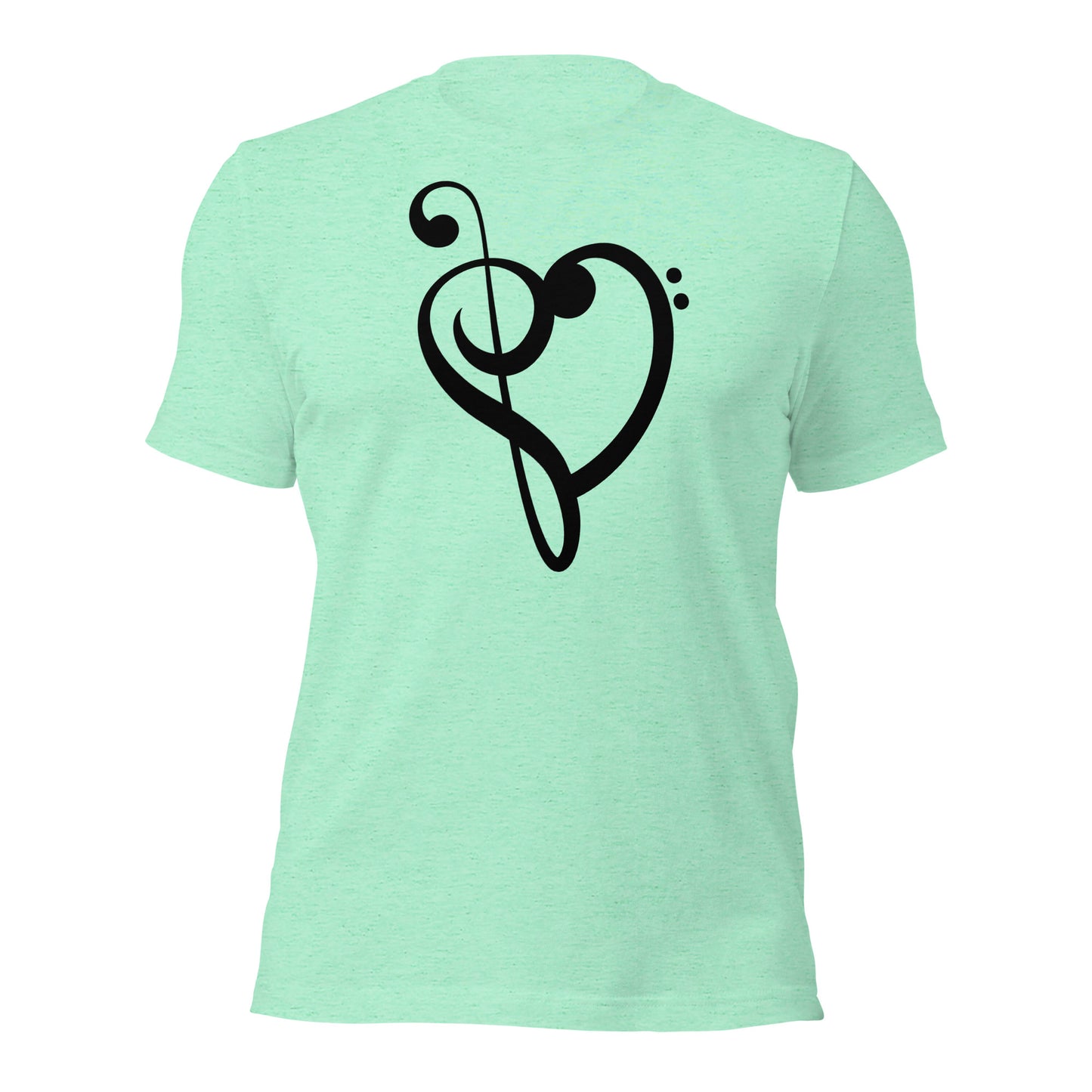 Harmonious Heart: Treble Clef & Bass Clef Shirt