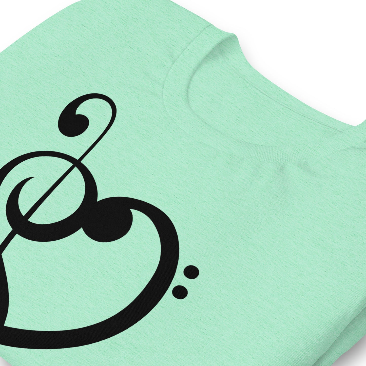 Harmonious Heart: Treble Clef & Bass Clef Shirt