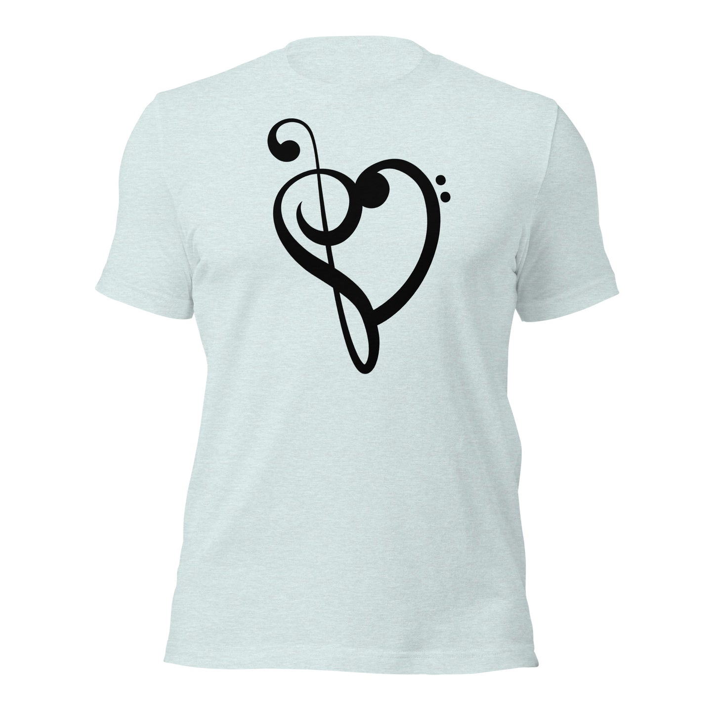 Harmonious Heart: Treble Clef & Bass Clef Shirt