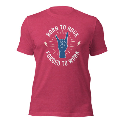 Camiseta "Nacido para el rock" - Obligado a trabajar