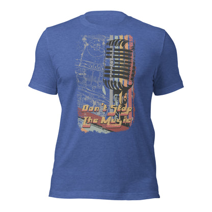 Camiseta retro "No pares la música"