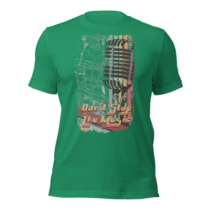 Camiseta retro "No pares la música"