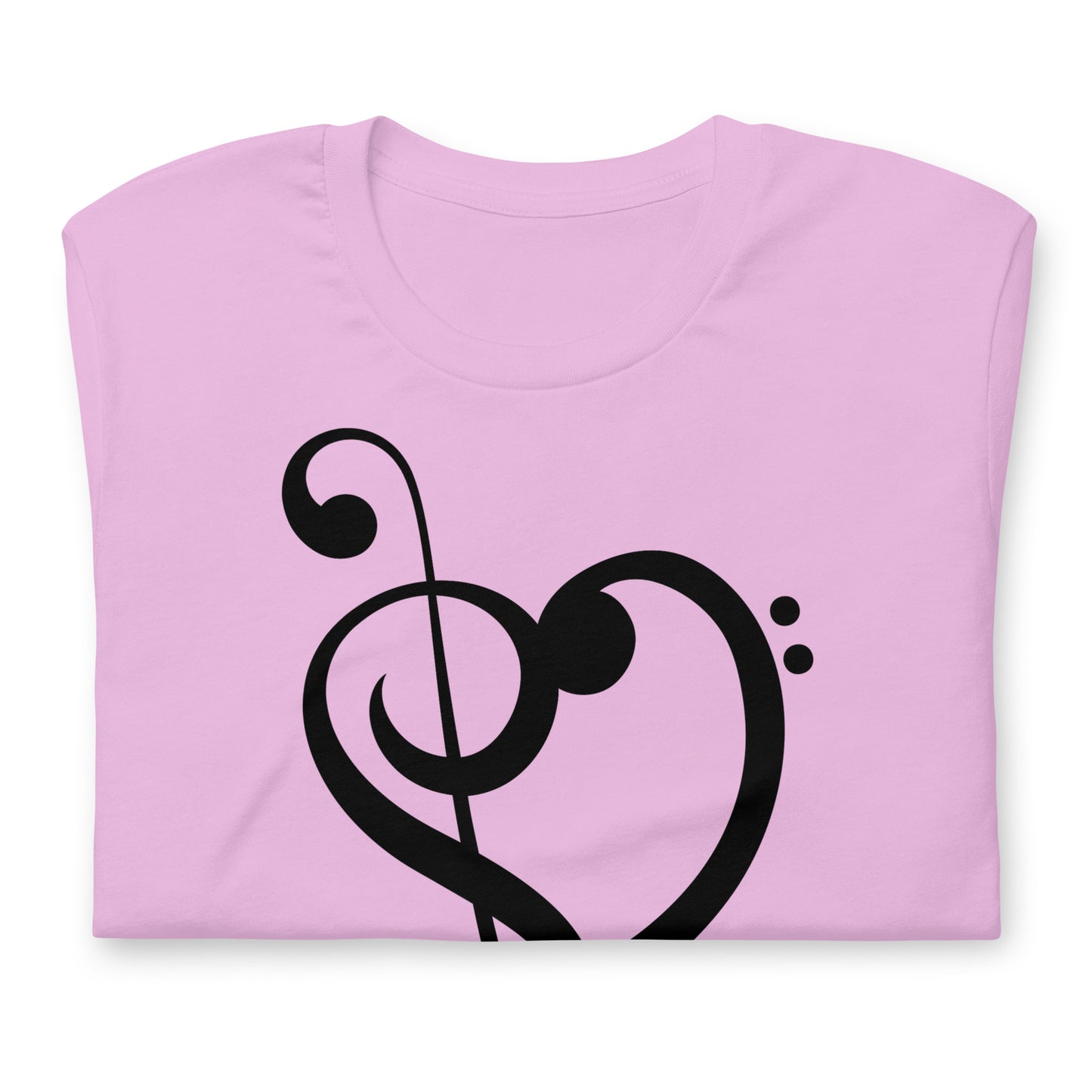 Harmonious Heart: Treble Clef & Bass Clef Shirt