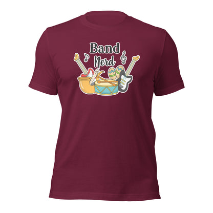 Camiseta de nerd de banda