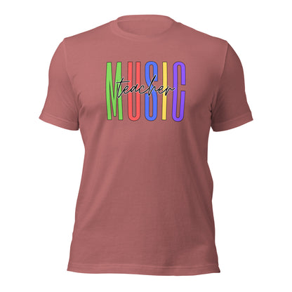 Camiseta de diseño llamativo para profesor de música