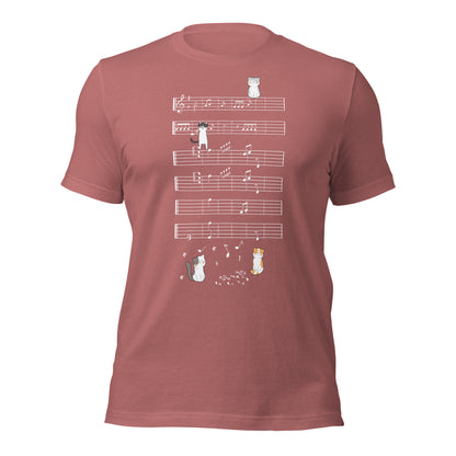 Camiseta de gatitos musicales Naught Playing