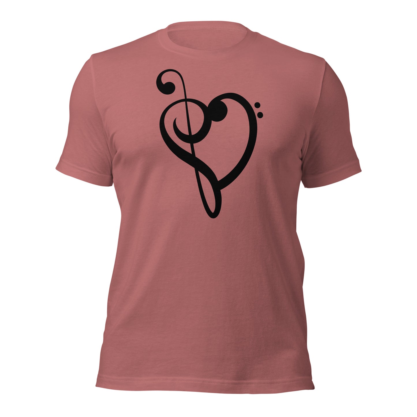 Harmonious Heart: Treble Clef & Bass Clef Shirt