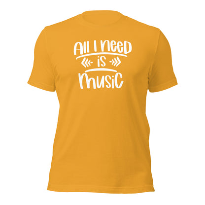 Camiseta "Todo lo que necesito es música"