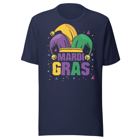 Camisa con sombrero de bufón de Mardi Gras