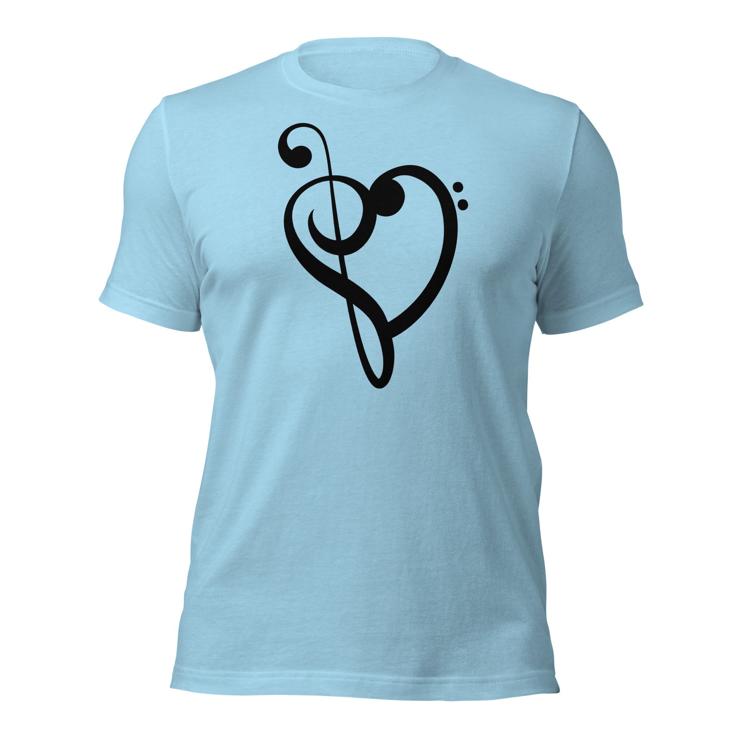 Harmonious Heart: Treble Clef & Bass Clef Shirt