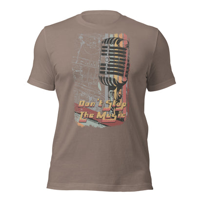 Camiseta retro "No pares la música"