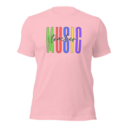 Camiseta de diseño llamativo para profesor de música