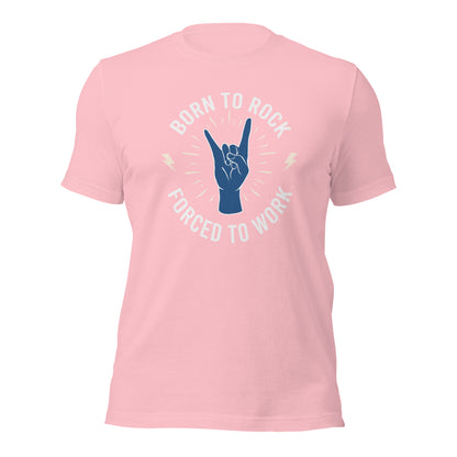 Camiseta "Nacido para el rock" - Obligado a trabajar