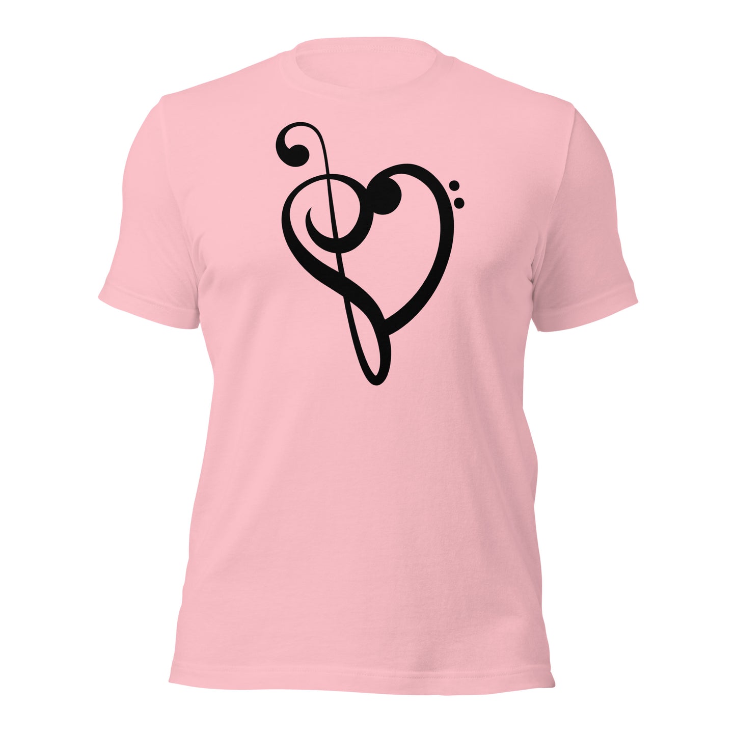 Harmonious Heart: Treble Clef & Bass Clef Shirt