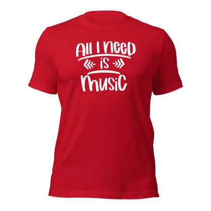 Camiseta "Todo lo que necesito es música"