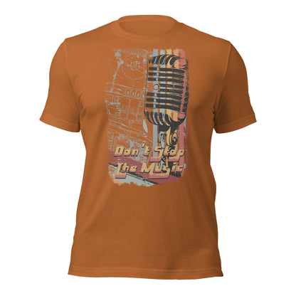 Camiseta retro "No pares la música"