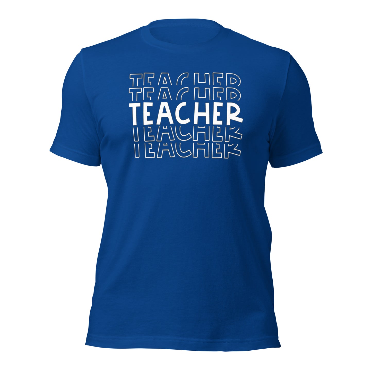 Teacher Repeat Bold Typography Shir