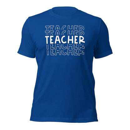 Camisa tipográfica con repetición de profesor en negrita