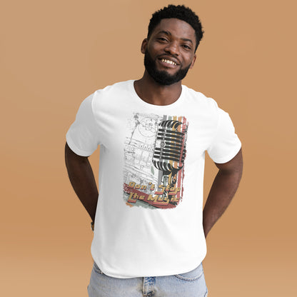 Camiseta retro "No pares la música"