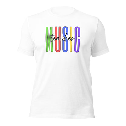 Camiseta de diseño llamativo para profesor de música