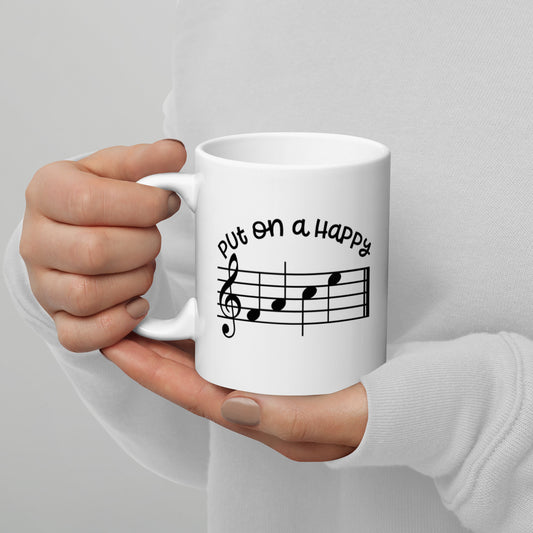 Taza "Pon una cara feliz"