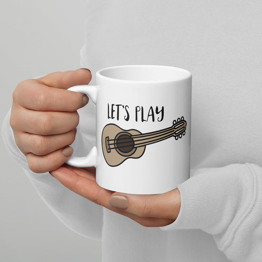 Taza "Let's Play" con guitarra