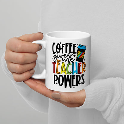 Taza "El café me da poderes de maestro"