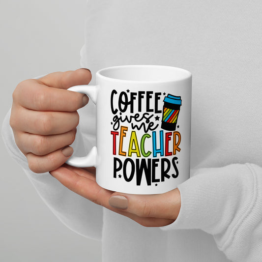 Taza "El café me da poderes de maestro"