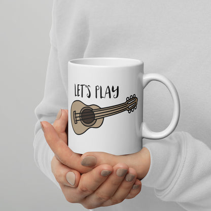Taza "Let's Play" con guitarra