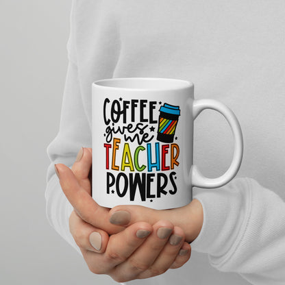 Taza "El café me da poderes de maestro"