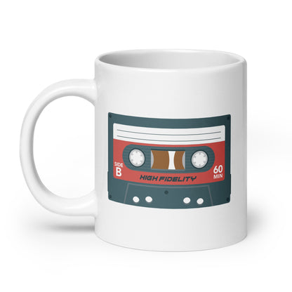 Taza de cinta de casete retro