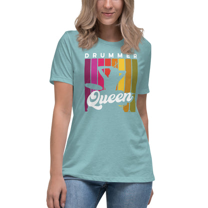 Camiseta relajada para mujer de Drummer Queen