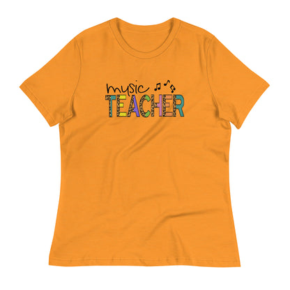 Camiseta con estampado de leopardo para profesor de música