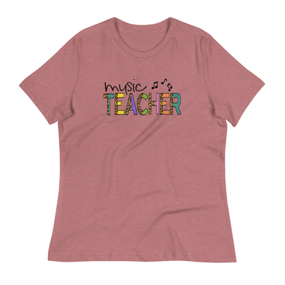 Camiseta con estampado de leopardo para profesor de música