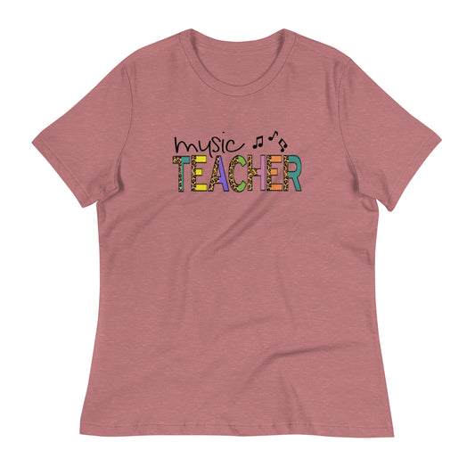 Music Teacher Leopard Print Tee