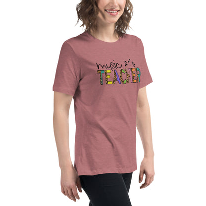 Camiseta con estampado de leopardo para profesor de música