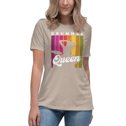 Camiseta relajada para mujer de Drummer Queen