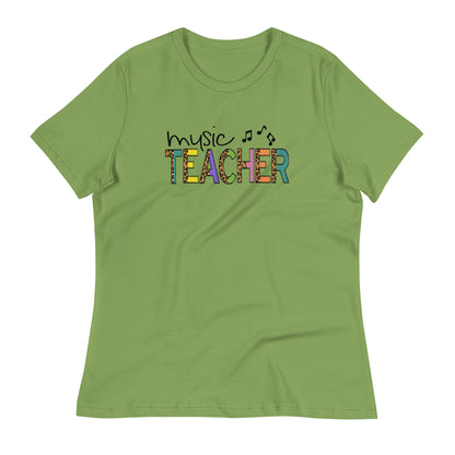 Camiseta con estampado de leopardo para profesor de música