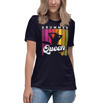 Camiseta relajada para mujer de Drummer Queen
