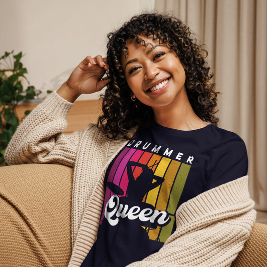 Camiseta relajada para mujer de Drummer Queen