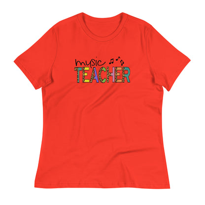 Camiseta con estampado de leopardo para profesor de música